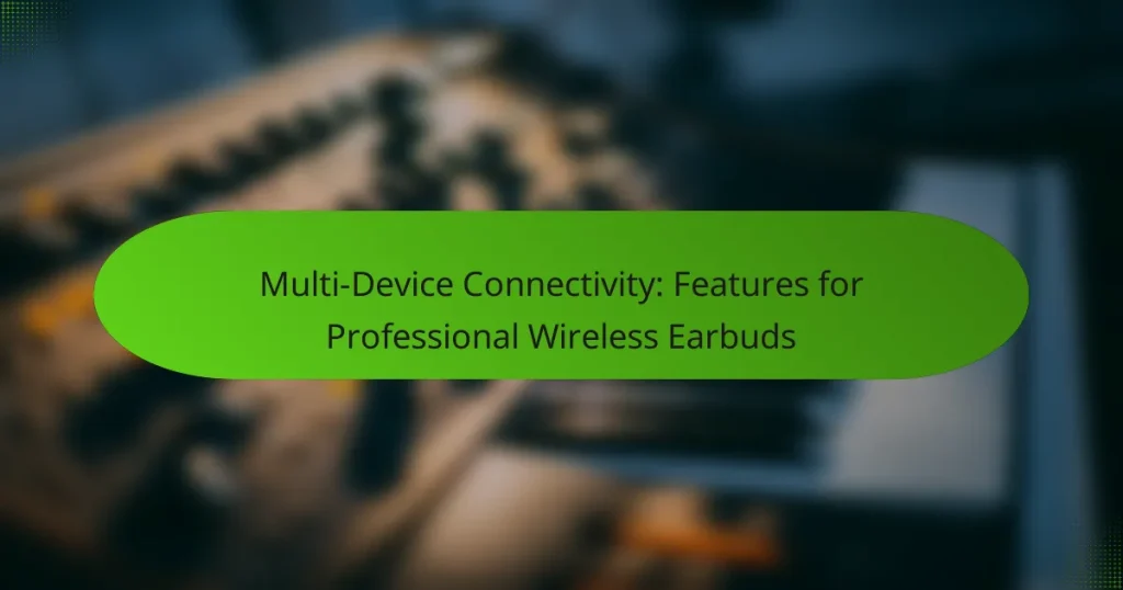 Multi-Device Connectivity: Features for Professional Wireless Earbuds