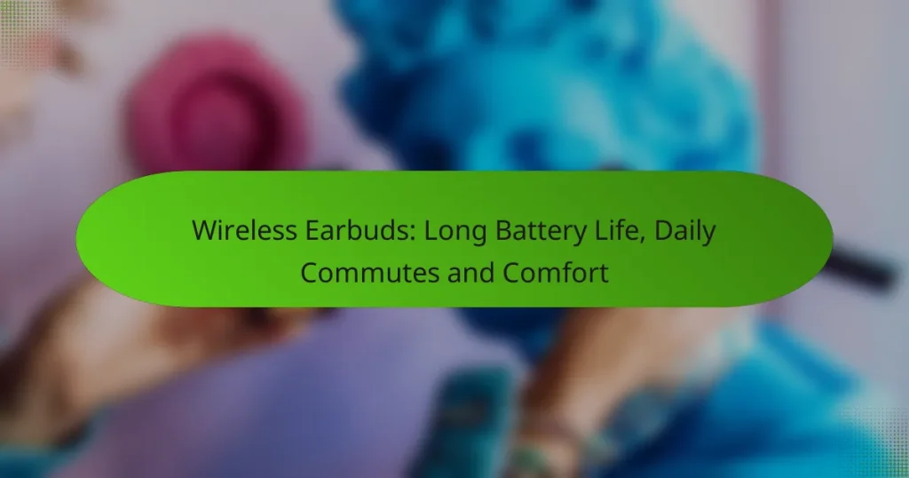 Wireless Earbuds: Long Battery Life, Daily Commutes and Comfort