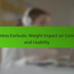 Wireless Earbuds: Weight Impact on Comfort and Usability